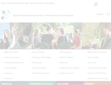 Tablet Screenshot of deafchildren.org.nz
